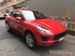 Porsche Macan Gloss Dragon Fire by Impressive Wrap 2016 года